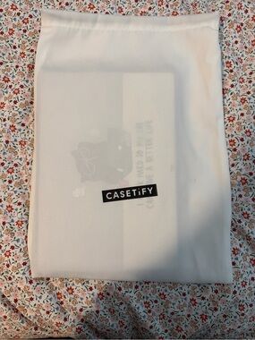 Casetify Floral Cat Laptop Sleeve in White and Black